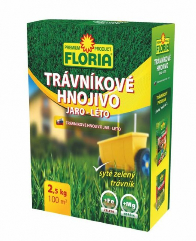 Hnojivo trávníkové JARO - LÉTO Floria 2,5 kg