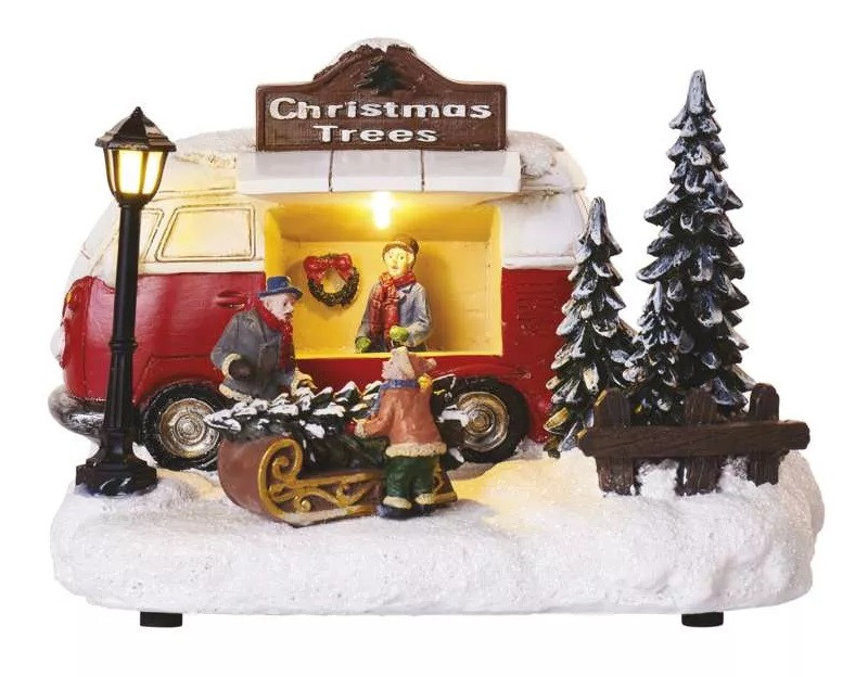Dekorace vánoční - Auto 13.7 cm, 3x AA, vnitřní, teplá bílá (DCLW10)