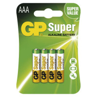 Baterie alkalické GP Super LR03 AAA 4ks (B1311)