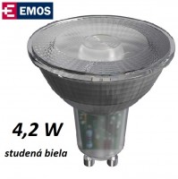 LED žárovka EMOS Classic Spot 4W, studená bílá, GU10 (ZQ8335)