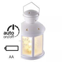 LED dekorace - lucerna s hvzdami, 3  AA, tepl bl, asova (ZY2113)