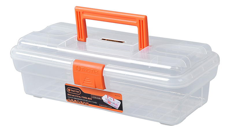 Kufřík plastový na nářadí 305x150x100 mm transparentní TACTIX (320104)