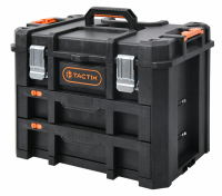 Kufřík na nářadí plastový vodotěsný se zásuvkami 528x371x399 mm TACTIX (320362)