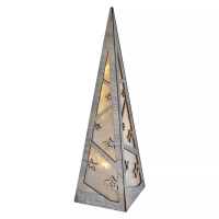 LED pyramida, 36cm, 2  AA, tepl bl, asova (ZY2335)