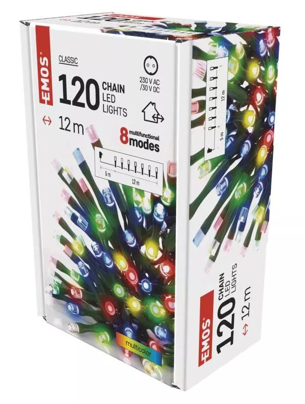 etz vnon 120 LED, 12 m, vnj/ vnitn, multicolor, programy (D4AM08)