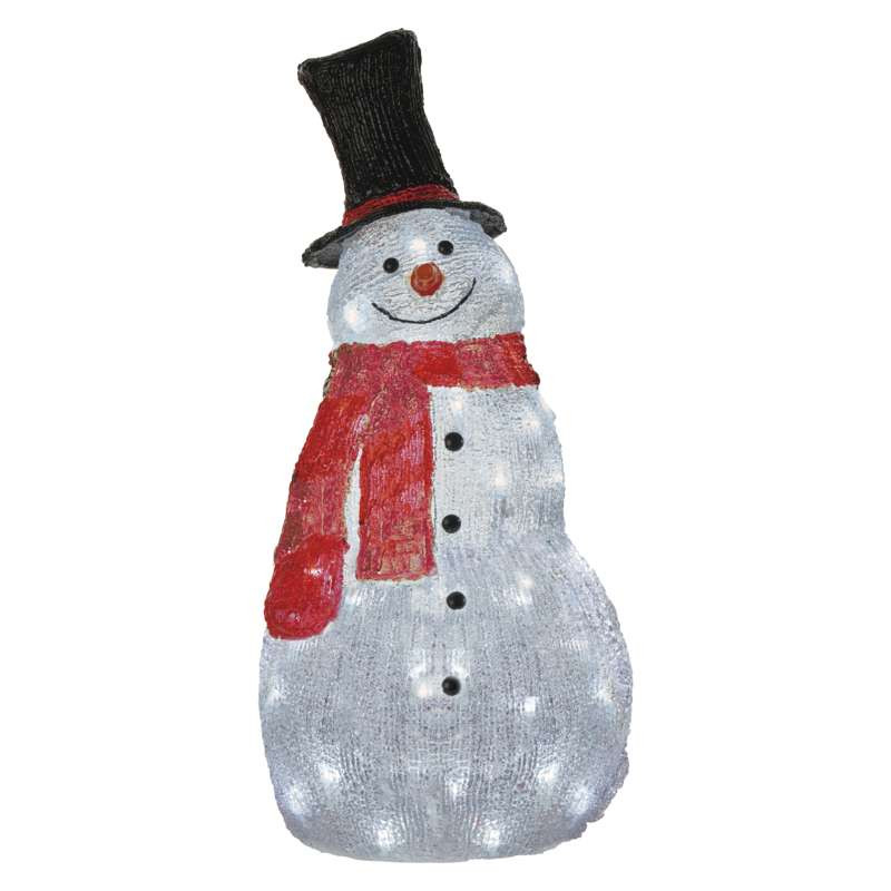 Sněhulák vánoční LED 61 cm, studená bílá, čas. (DCFC02)