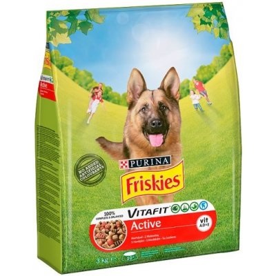 Granule Friskies pro aktivní psy VITAFIT Active s hovězím 3 kg
