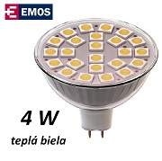 LED žárovka EMOS MR16 Spot 4W, teplá bílá, GU5,3 (Z72440)