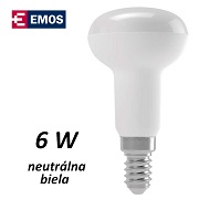 LED rovka EMOS R50 reflector 6W, neutrln bl, E14 (ZQ7221)