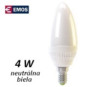 LED žárovka EMOS Classic svíčka 4W, neutrální bílá, E14 (ZQ3211)