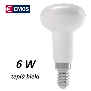 LED rovka EMOS R50 reflector 6W, tepl bl, E14 (ZQ7220)